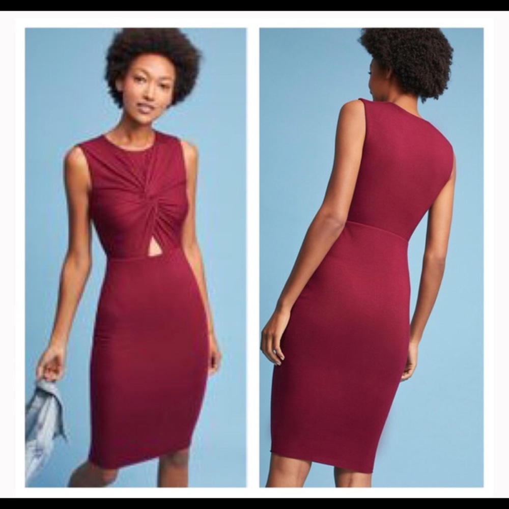 Knotted Cutout Dress wine color
NWT/NEW